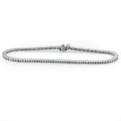 18ct White Gold Princess Cut Diamonds tennis Bracelet,Authenticity Certificate