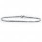 18ct White Gold Princess Cut Diamonds tennis Bracelet,Authenticity Certificate