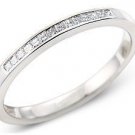 0.15ct PRINCESS CUT DIAMONDS HALF ETERNITY WEDDING RING IN 18K WHITE GOLD