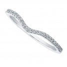 0.25ct Round Brilliant Cut Diamonds Shaped Half Eternity Ring in 9K White Gold