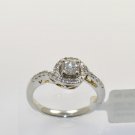 F/SI 0.60 carat Real Round Brilliant Cut diamonds Platinum Engagement Ring