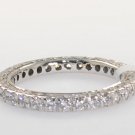 SI 0.50ct Round Brilliant Cut Diamond Full Eternity Wedding Ring,18K White Gold