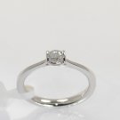 VVS 0.25CT ROUND BRILLIANT CUT SOLITAIRE DIAMOND ENGAGEMENT RING,18K WHITE GOLD