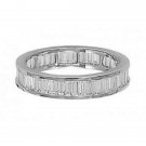 1ct BAGUETTE CUT DIAMONDS FULL ETERNITY WEDDING RING IN SOLID 9K WHITE GOLD