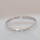 0.10ct Unique Shaped Round Diamond Half Eternity Wedding Ring in18k White Gold