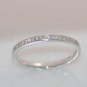 0.10ct Unique Shaped Round Diamond Half Eternity Wedding Ring in18k White Gold
