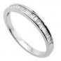 F/SI 0.50ct Baguette Cut Diamonds Channel Set Half Eternity Ring,18k White Gold