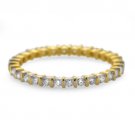9k Yellow Gold G/SI 0.52 ct Round Diamonds Full Eternity Wedding Ring