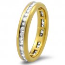 9k Yellow Gold G/SI 0.50 ct Round Diamonds Full Eternity Wedding Ring