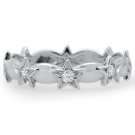 G/SI 0.20ct Round Diamonds Full Eternity Wedding Ring in 9k Solid White Gold
