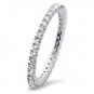 18K White Gold Half Carat Round Brilliant Cut Diamond Full Eternity Wedding Ring