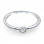 0.10carat Round Brilliant Cut Diamond Engagement Ring in 18k Solid White Gold
