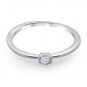 0.10carat Round Brilliant Cut Diamond Engagement Ring in 18k Solid White Gold