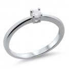 18k Solid White Gold  F/VS 0.14carat Round Brilliant Cut Diamond Engagement Ring