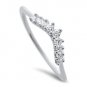 F/VS 0.15ct ROUND DIAMONDS HALF ETERNITY WEDDING RING IN 18K SOLID WHITE GOLD