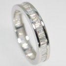 G/SI 1.00CT BAGUETTE CUT DIAMONDS FULL ETERNITY WEDDING RING IN 9K WHITE GOLD