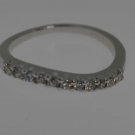 G/VS 0.20CT ROUND DIAMOND SHAPED HALF ETERNITY WEDDING RING BAND ,18K WHITE GOLD