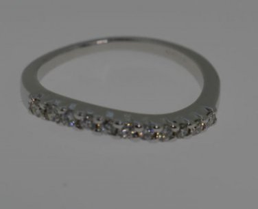 G/VS 0.20CT ROUND DIAMOND SHAPED HALF ETERNITY WEDDING RING BAND ,18K WHITE GOLD