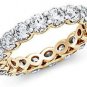 1.11CT DIAMONDS FULL ETERNITY WEDDING RING BAND IN18k YELLOW GOLD,EGL CERTIFIED