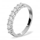 G/SI 0.16CT ROUND DIAMONDS HALF ETERNITY WEDDING RING BAND IN 9K WHITE GOLD