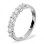 G/SI 0.16CT ROUND DIAMONDS HALF ETERNITY WEDDING RING BAND IN 9K WHITE GOLD