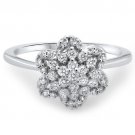 0.41ct Round Brilliant Cut Diamonds Contemporary design Ring in 18K White Gold