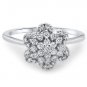 0.41ct Round Brilliant Cut Diamonds Contemporary design Ring in 18K White Gold