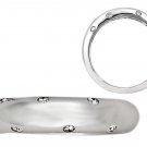 F/VVS 0.08ct Bezel Set Round Diamonds Wedding Ring in 18k Solid White Gold