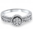 18k White Gold, F/VS 0.26carat Round Brilliant Cut Diamonds Engagement Ring