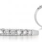 7 Round Diamonds 0.24carat Half Eternity Wedding Ring,18K Solid White Gold