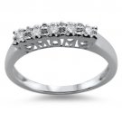 3mm  F/VS 0.13Carat Round Brilliant Cut Diamond Ring in 18K Solid White Gold