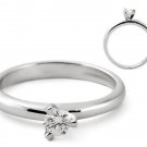 E/VVS 0.20ct SOLITAIRE ROUND DIAMOND ENGAGEMENT RING IN18K WHITE GOLD