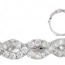 VS 0.52ct Round Brilliant Cut Diamond Half Eternity Wedding Ring,18K White Gold