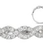 VS 0.52ct Round Brilliant Cut Diamond Half Eternity Wedding Ring,18K White Gold