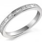 F/VS 0.25CT BAGUETTE CUT DIAMONDS HALF ETERNITY WEDDING RING IN 950 PLATINUM