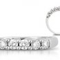 F/VS 7 Round Diamonds 0.48carat Half Eternity Wedding Ring,18K Solid White Gold