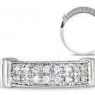 4.5mm  F/VVS  0.21 Exclusive Round Brilliant Cut Diamonds Ring, 18k White Gold