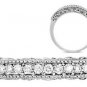 VVS 0.21 Round Brilliant Cut Diamonds Ring With Engraving in18k Solid White Gold