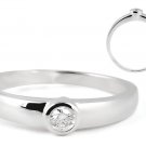 18k White Gold, F/VS 0.09carat Round Brilliant Cut Diamonds Engagement Ring