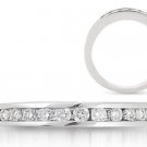F/VS 0.25 CARAT ROUND DIAMONDS HALF ETERNITY WEDDING RING IN 950 PLATINUM