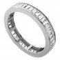 F/SI 0.75CT BAGUETTE CUT DIAMONDS FULL ETERNITY WEDDING RING IN 950 PLATINUM