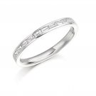 G/SI 0.25CT BAGUETTE CUT DIAMOND HALF ETERNITY WEDDING RING BAND ,18K WHITE GOLD
