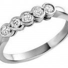 0.25CT DIAMOND HALF ETERNITY WEDDING RING,9K WHITE GOLD HALLMARKED BY ASSAY OFFICE LONDON