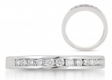 0.15ct ROUND DIAMONDS HALF ETERNITY RING,9K GOLD HALLMARKED BY ASSAY OFFICE LONDON