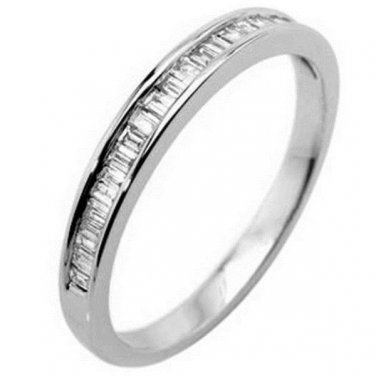 F/SI 0.30CT BAGUETTE CUT DIAMOND HALF ETERNITY RING IN 9K WHITE GOLD from finediamondsrus