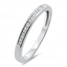 F/SI 0.15ct Princess Cut Diamond Half Eternity Wedding Ring in 18K White Gold from finediamondsrus
