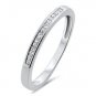 F/SI 0.15ct Princess Cut Diamond Half Eternity Wedding Ring in 18K White Gold from finediamondsrus