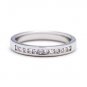 0.25Ct HALF ETERNITY PRINCESS CUT DIAMOND WEDDING RING,950 PLATINUM,WIDTH 2.82mm,finediamondsrus