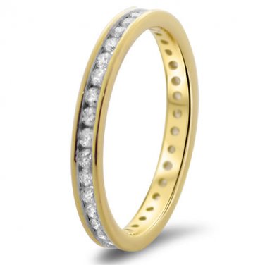 0.61CT ROUND BRILLIANT CUT DIAMONDS FULL ETERNITY RING IN 9k YELLOW GOLD from finediamondsrus
