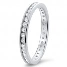 0.60CT ROUND BRILLIANT CUT DIAMONDS FULL ETERNITY WEDDING RING IN 9k WHITE GOLD From finediamondsrus